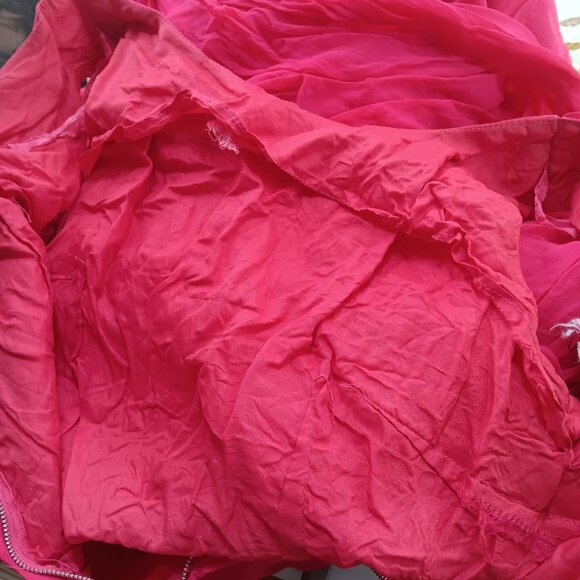 Sz 8 True Vintage 1960's Pink Sleeveless Prom Dress Draped Neckline - Picture 10 of 11